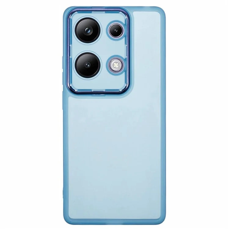 WANLONFENG DKSM Series for Xiaomi Poco M6 Pro 4G  /  Redmi Note 13 Pro 4G TPU Case Electroplated Frame with Tempered Glass