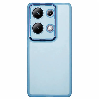 WANLONFENG DKSM Series for Xiaomi Poco M6 Pro 4G  /  Redmi Note 13 Pro 4G TPU Case Electroplated Frame with Tempered Glass