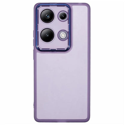 WANLONFENG DKSM Series for Xiaomi Poco M6 Pro 4G  /  Redmi Note 13 Pro 4G TPU Case Electroplated Frame with Tempered Glass