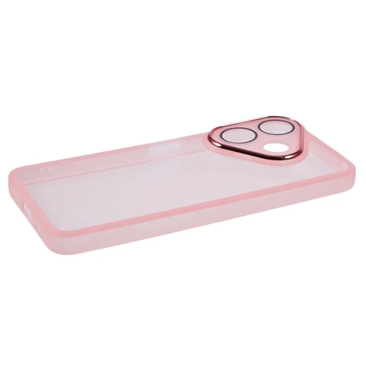 WANLONFENG DKSM Series for Xiaomi Redmi 13 5G  /  4G TPU Case Electroplated Frame with Tempered Glass