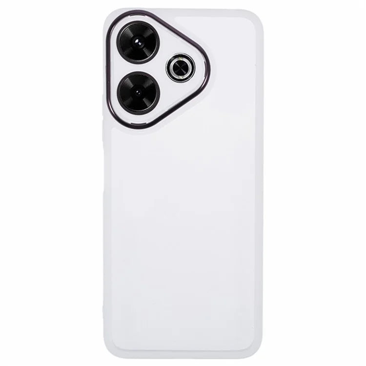 WANLONFENG DKSM Series for Xiaomi Redmi 13 5G  /  4G TPU Case Electroplated Frame with Tempered Glass