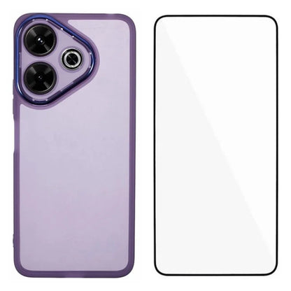 WANLONFENG DKSM Series for Xiaomi Redmi 13 5G  /  4G TPU Case Electroplated Frame with Tempered Glass