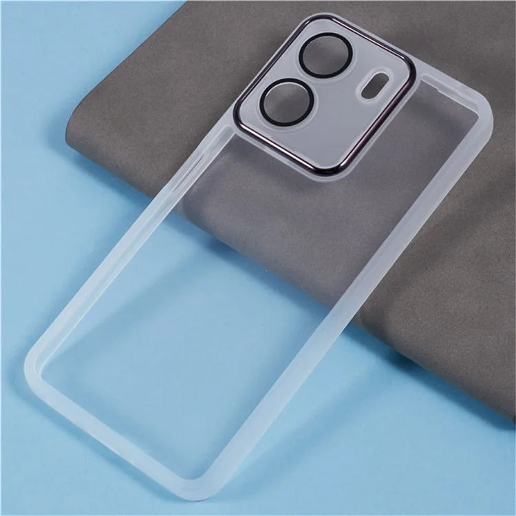 WANLONFENG DKSM Series for Xiaomi Poco C65 4G  /  Redmi 13C 4G TPU Case Electroplated Frame with Tempered Glass