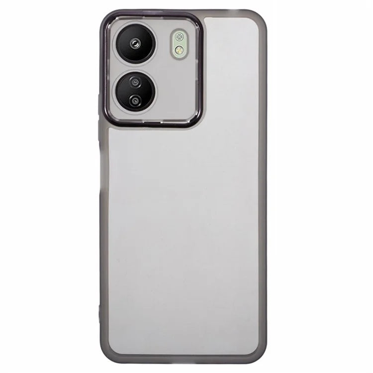 WANLONFENG DKSM Series for Xiaomi Poco C65 4G  /  Redmi 13C 4G TPU Case Electroplated Frame with Tempered Glass