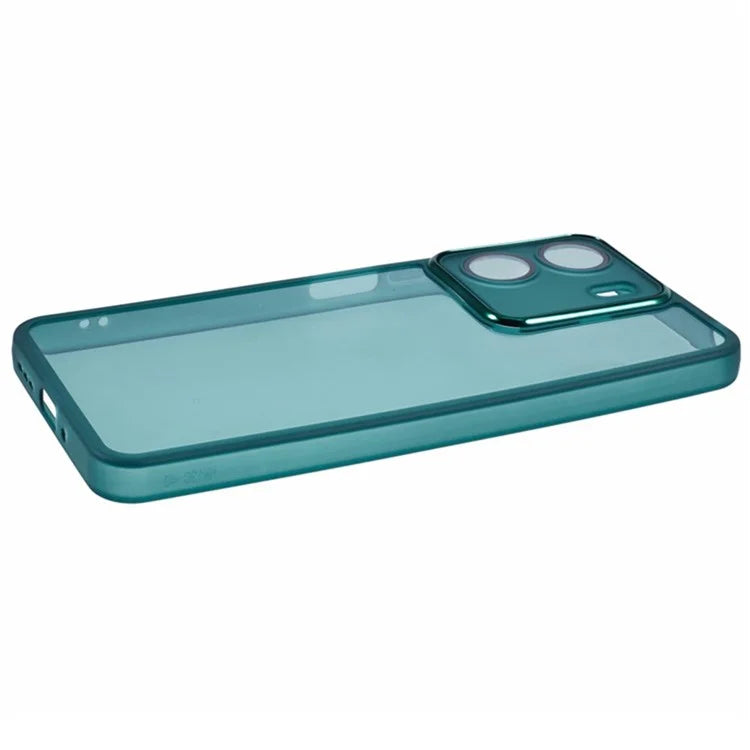WANLONFENG DKSM Series for Xiaomi Poco C65 4G  /  Redmi 13C 4G TPU Case Electroplated Frame with Tempered Glass