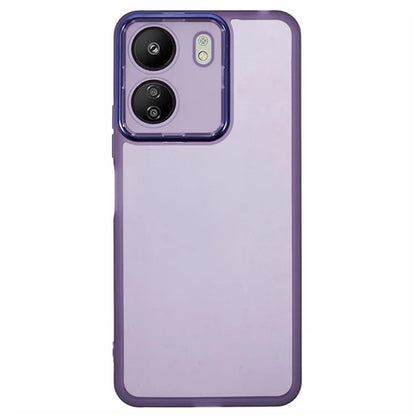 WANLONFENG DKSM Series for Xiaomi Poco C65 4G  /  Redmi 13C 4G TPU Case Electroplated Frame with Tempered Glass
