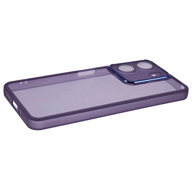 WANLONFENG DKSM Series for Xiaomi Poco C65 4G  /  Redmi 13C 4G TPU Case Electroplated Frame with Tempered Glass