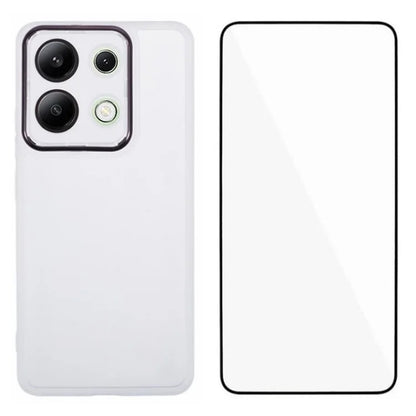 WANLONFENG DKSM Series for Xiaomi Redmi Note 13 4G TPU Case Electroplated Frame with Tempered Glass