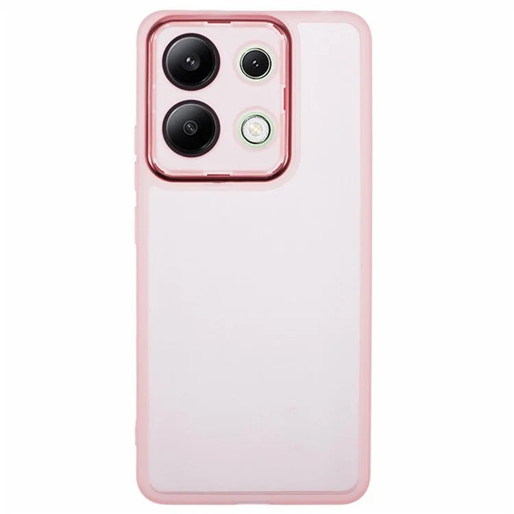 WANLONFENG DKSM Series for Xiaomi Redmi Note 13 4G TPU Case Electroplated Frame with Tempered Glass