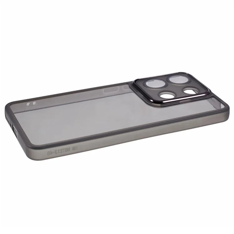 WANLONFENG DKSM Series for Xiaomi Redmi Note 13 4G TPU Case Electroplated Frame with Tempered Glass
