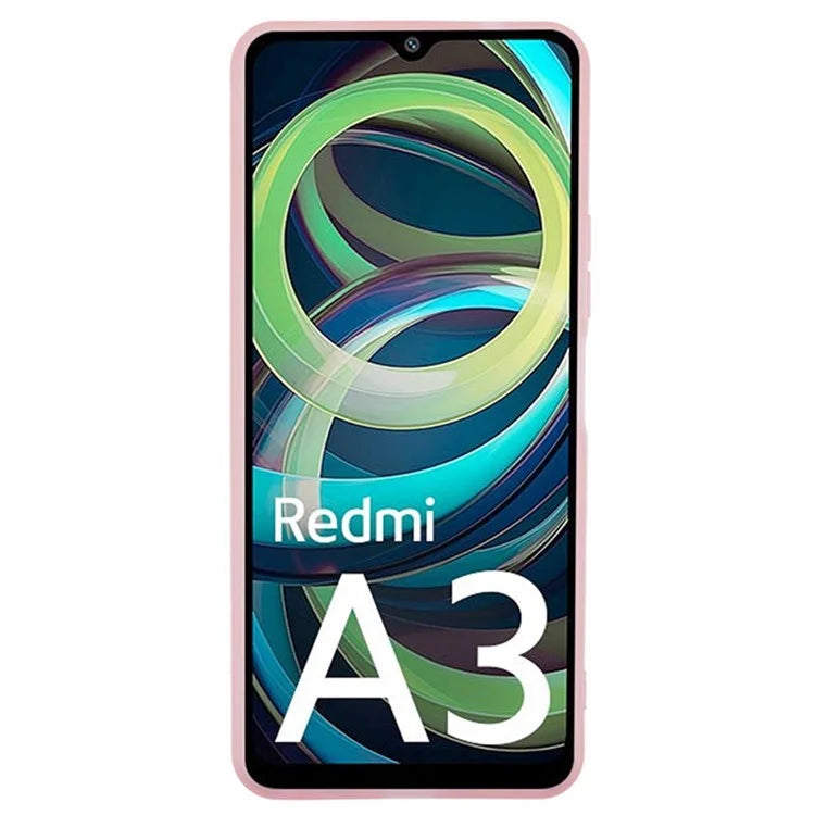 WANLONFENG DKSM Series for Xiaomi Redmi A3 4G TPU Case Electroplated Frame with Tempered Glass