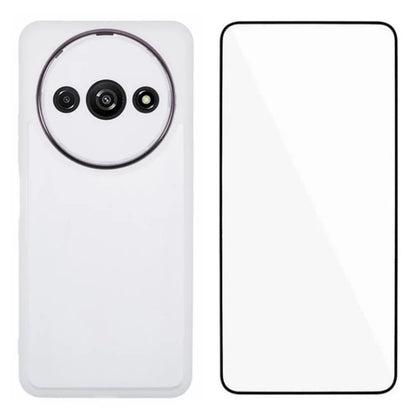 WANLONFENG DKSM Series for Xiaomi Redmi A3 4G TPU Case Electroplated Frame with Tempered Glass
