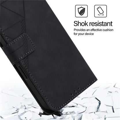 YB Imprinting Series-1 For iPhone 16 Pro Max Leather Case with Hand Strap Wallet Phone Cover