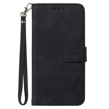 YB Imprinting Series-1 For iPhone 16 Pro Max Leather Case with Hand Strap Wallet Phone Cover