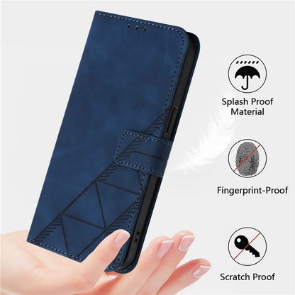 YB Imprinting Series-1 For iPhone 16 Pro Max Leather Case with Hand Strap Wallet Phone Cover