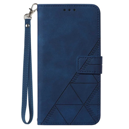 YB Imprinting Series-1 For iPhone 16 Pro Max Leather Case with Hand Strap Wallet Phone Cover