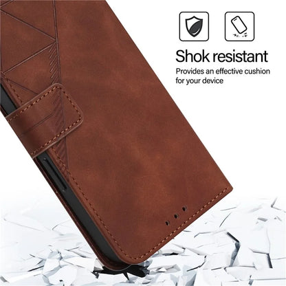 YB Imprinting Series-1 For iPhone 16 Pro Max Leather Case with Hand Strap Wallet Phone Cover