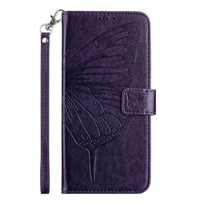 YB Imprinting Series-4 For iPhone 16 Pro Max Case Butterfly Flower Flip Wallet Leather Phone Cover