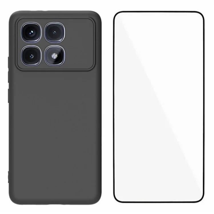WANLONFENG MS Series for Xiaomi Redmi K70 Ultra TPU Case Matte Back Cover with Tempered Glass