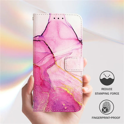 YB Pattern Printing Leather Series-6 For iPhone 16 Pro Max Case Marble Wallet Crossbody Phone Cover
