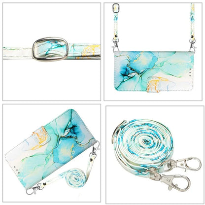 YB Pattern Printing Leather Series-6 For iPhone 16 Pro Max Case Marble Wallet Crossbody Phone Cover