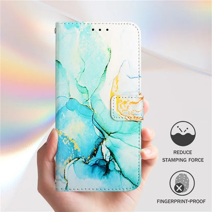 YB Pattern Printing Leather Series-6 For iPhone 16 Pro Max Case Marble Wallet Crossbody Phone Cover