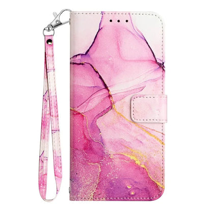 YB Pattern Printing Leather Series-5 For iPhone 16 Plus Case Marble Pattern Wallet Phone Cover