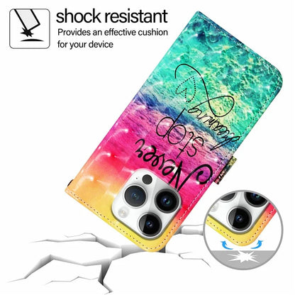 YB Pattern Printing Leather Series-2 For iPhone 16 Pro Case Stand View Wallet Phone Cover