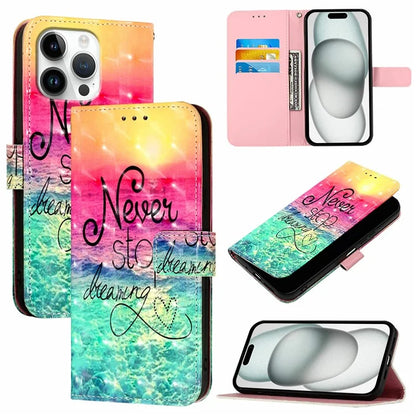 YB Pattern Printing Leather Series-2 For iPhone 16 Pro Max Case Stand View Wallet Phone Cover