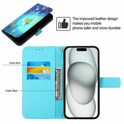YB Pattern Printing Leather Series-2 For iPhone 16 Plus Case Stand View Wallet Phone Cover
