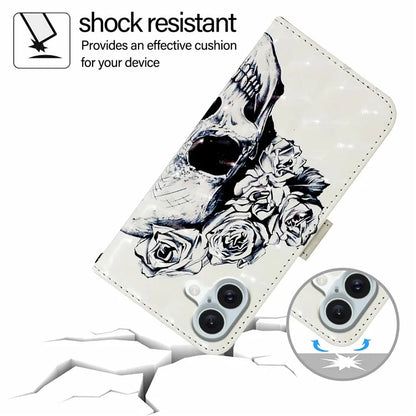 YB Pattern Printing Leather Series-2 For iPhone 16 Plus Case Stand View Wallet Phone Cover