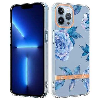 YB IMD-8 Series for iPhone 16 Pro Max TPU Case Flower Pattern IMD IML Phone Cover