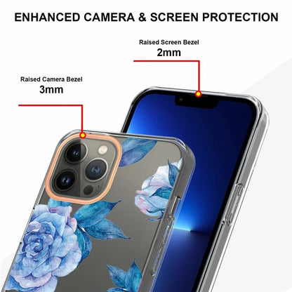 YB IMD-8 Series for iPhone 16 Pro Max TPU Case Flower Pattern IMD IML Phone Cover