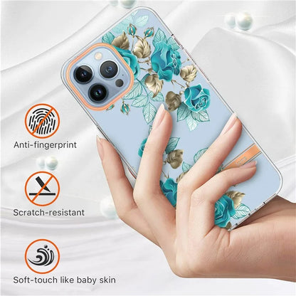 YB IMD-8 Series for iPhone 16 Pro Max TPU Case Flower Pattern IMD IML Phone Cover