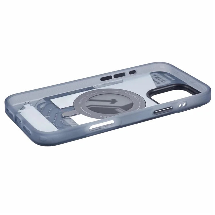 YOUNGKIT for iPhone 16 Pro Max Magnetic Case Rotating Kickstand IMD TPU Phone Cover