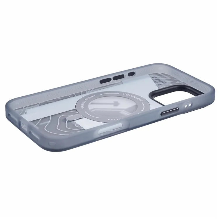 YOUNGKIT for iPhone 16 Pro Max Magnetic Case Rotating Kickstand IMD TPU Phone Cover