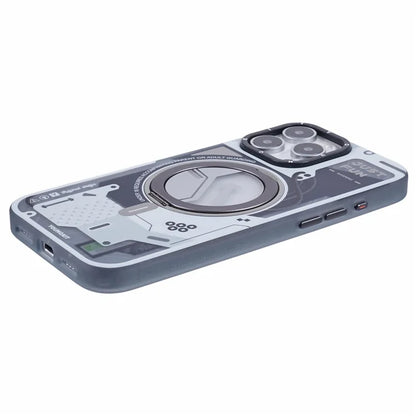 YOUNGKIT for iPhone 16 Pro Max Magnetic Case Rotating Kickstand IMD TPU Phone Cover