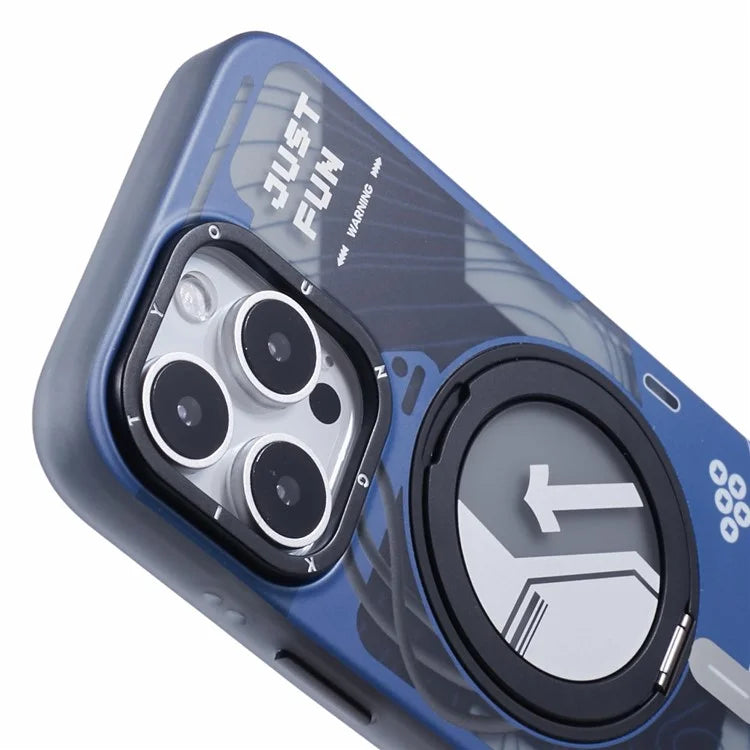 YOUNGKIT for iPhone 16 Pro Max Magnetic Case Rotating Kickstand IMD TPU Phone Cover
