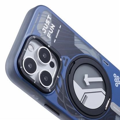 YOUNGKIT for iPhone 16 Pro Max Magnetic Case Rotating Kickstand IMD TPU Phone Cover