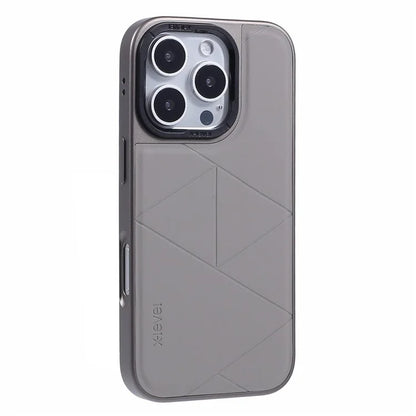 X-LEVEL For iPhone 16 Pro Max Case Geometric PC+TPU+Leather Anti-Scratch Phone Cover
