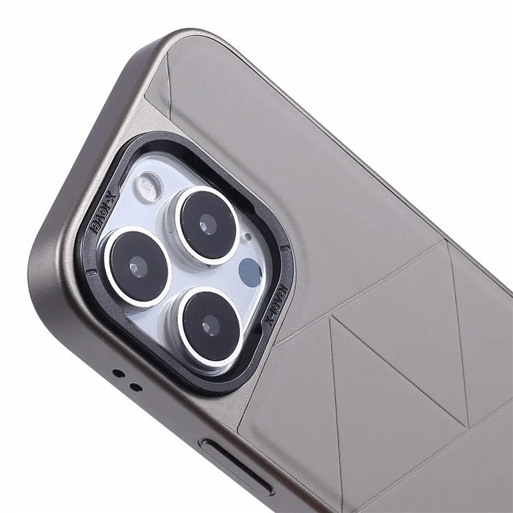 X-LEVEL For iPhone 16 Pro Max Case Geometric PC+TPU+Leather Anti-Scratch Phone Cover