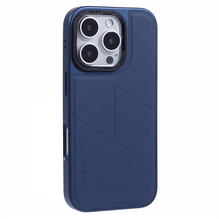 X-LEVEL For iPhone 16 Pro Max Case Geometric PC+TPU+Leather Anti-Scratch Phone Cover