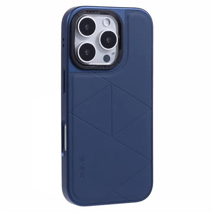 X-LEVEL For iPhone 16 Pro Max Case Geometric PC+TPU+Leather Anti-Scratch Phone Cover