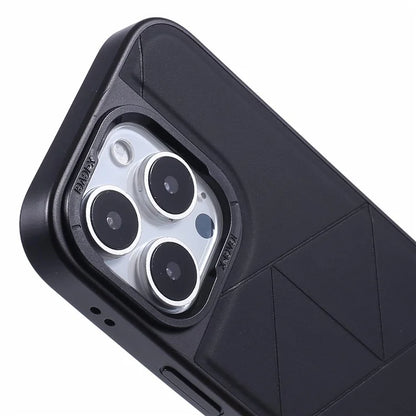 X-LEVEL For iPhone 16 Pro Max Case Geometric PC+TPU+Leather Anti-Scratch Phone Cover