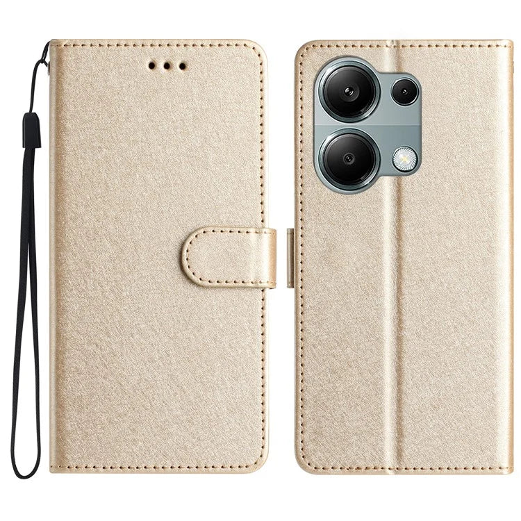 For Xiaomi Poco M6 Pro 4G / Redmi Note 13 Pro 4G Poco M6 Pro 4G Wallet Case Leather Folio Phone Cover Magnetic Clasp