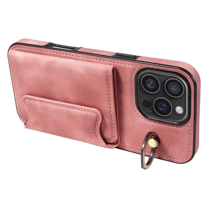 001 For iPhone 16 Pro Max Case Secure-Grip Kickstand Leather + TPU Phone Cover