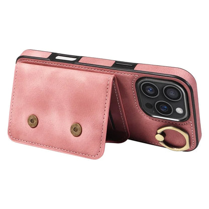 001 For iPhone 16 Pro Max Case Secure-Grip Kickstand Leather + TPU Phone Cover