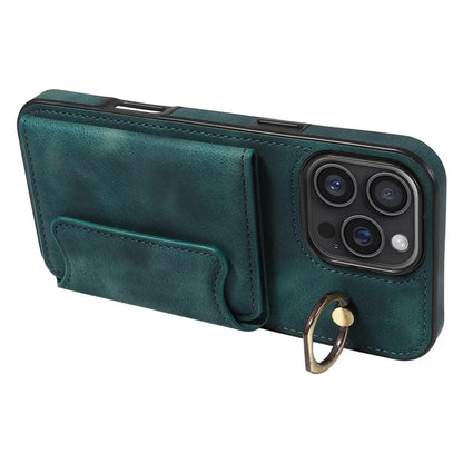 001 For iPhone 16 Pro Max Case Secure-Grip Kickstand Leather + TPU Phone Cover