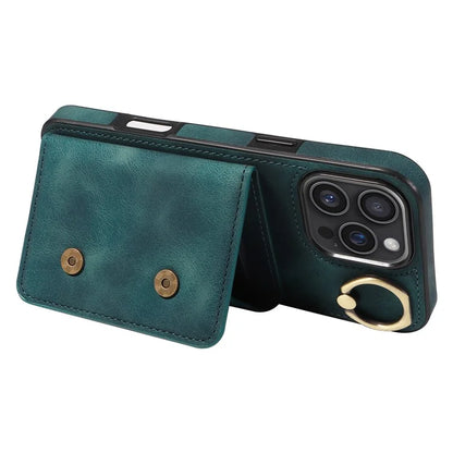 001 For iPhone 16 Pro Max Case Secure-Grip Kickstand Leather + TPU Phone Cover