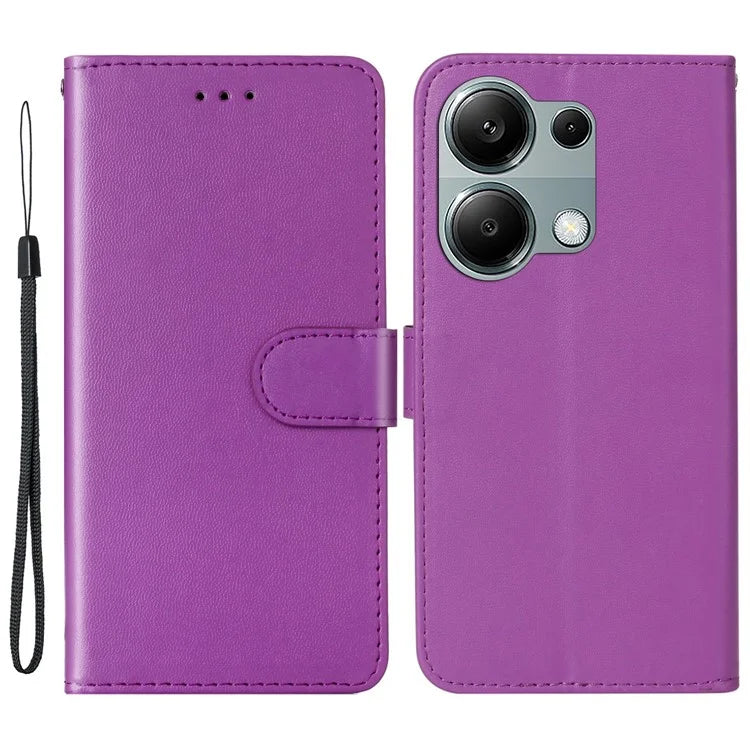For Xiaomi Redmi Note 13 Pro 4G / Poco M6 Pro 4G Case PU Leather Flip Phone Cover Wallet Card Slot Holder
